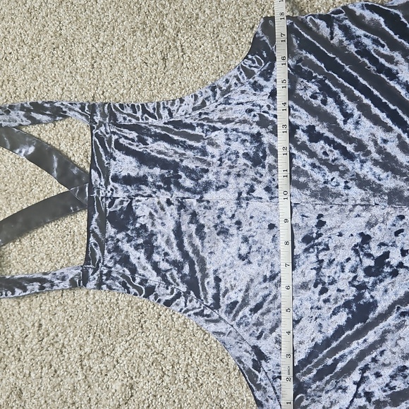 Urban Outfitters Tania Shapeless Velvet Square Neck Overall Jumpsuit Navy S - Picture 4 of 6